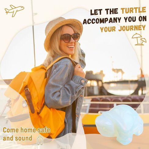 QINJIEJIE Travel Turtle Gifts for Women Best Travel Gifts for Travelers Men Green Aventurine Turtle Figurines Healing Crystals Sea Turtles Lovers Office Desk Decor Good Luck Gift for Women in Saudi Arabia