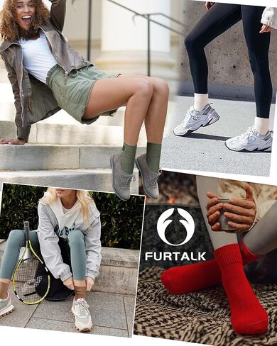 جوارب FURTALK للنساء والرجال من مزيج القطن الدافئ للكاحل هدايا للنساء in Saudi Arabia