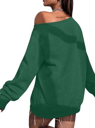KIDDAD Jersey Sweatshirt for Women Off the Shoulder Sweatshirts Los Angeles Shirt Fall Casual Long Sleeve Top in Saudi Arabia