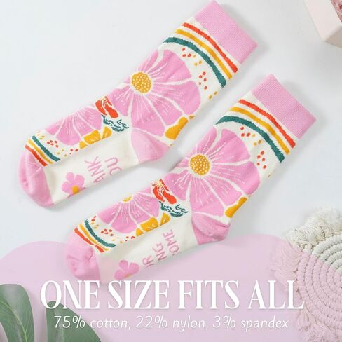 InnoBeta Thank You Socks Appreciation Gifts for Women, One Size Crew Socks for Coworker Therapist Employee Friends Teachers - Thank you for being awesome in Saudi Arabia