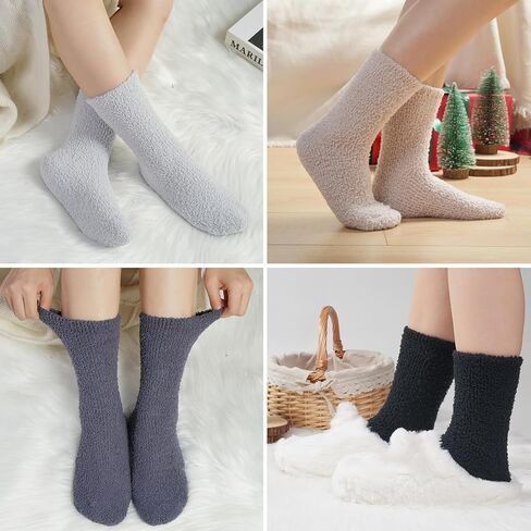 Fuzzy Socks for Women, Soft Warm Cozy Socks for Sleeping, Fluffy Winter Sock Indoor & Outdoor Wear in Saudi Arabia