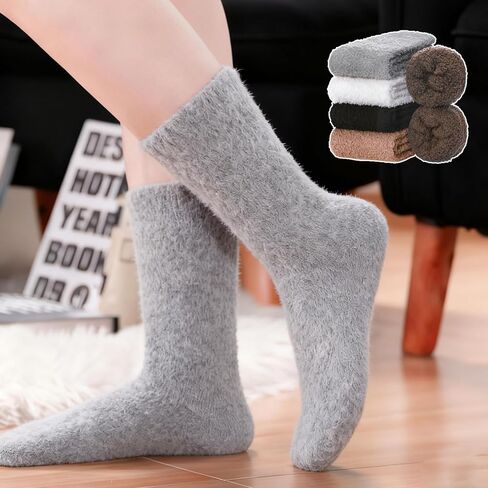 Fuzzy Socks for Women, Soft Warm Cozy Socks for Sleeping, Fluffy Winter Sock Indoor & Outdoor Wear in Saudi Arabia