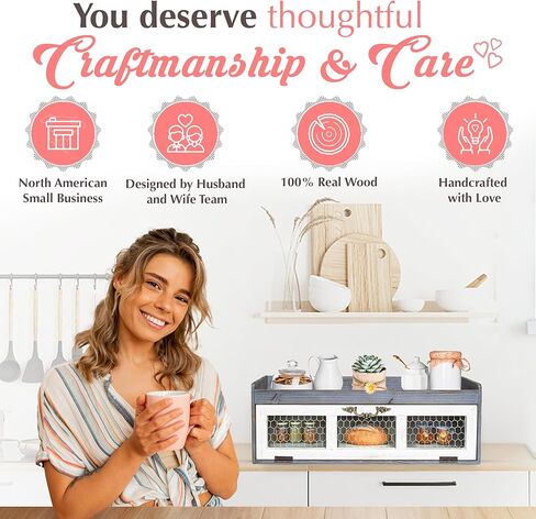 Felt Creative Home Goods Farmhouse Chicken Wire Countertop Shelving Organizer, Decorative Kitchen Pantry Storage Cabinet, Rustic Counter Storage Display, Country Kitchen Island Decor (Dusty Blue Gray) in Saudi Arabia