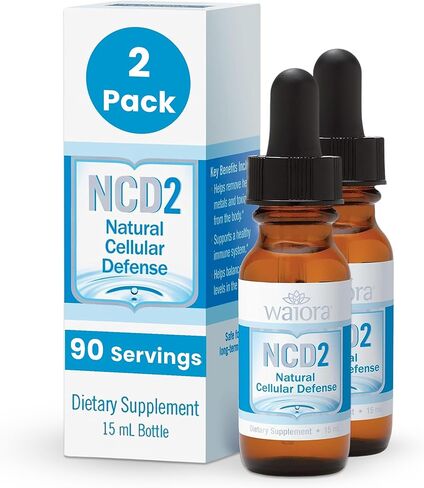 مكمل NCD2 المعدني السائل، تركيبة دعم خلوية متقدمة، الجهاز الهضمي اليومي والتخلص من السموم، المناعة، توازن الرقم الهيدروجيني، التطهير؛ قطرات سهلة الاستخدام (زجاجة واحدة سعة 0.5 أونصة، 90 جرعة) من Waiora in Saudi Arabia