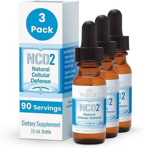مكمل NCD2 المعدني السائل، تركيبة دعم خلوية متقدمة، الجهاز الهضمي اليومي والتخلص من السموم، المناعة، توازن الرقم الهيدروجيني، التطهير؛ قطرات سهلة الاستخدام (زجاجة واحدة سعة 0.5 أونصة، 90 جرعة) من Waiora in Saudi Arabia