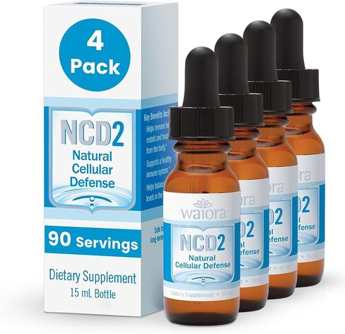 مكمل NCD2 المعدني السائل، تركيبة دعم خلوية متقدمة، الجهاز الهضمي اليومي والتخلص من السموم، المناعة، توازن الرقم الهيدروجيني، التطهير؛ قطرات سهلة الاستخدام (زجاجة واحدة سعة 0.5 أونصة، 90 جرعة) من Waiora in Saudi Arabia