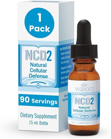 مكمل NCD2 المعدني السائل، تركيبة دعم خلوية متقدمة، الجهاز الهضمي اليومي والتخلص من السموم، المناعة، توازن الرقم الهيدروجيني، التطهير؛ قطرات سهلة الاستخدام (زجاجة واحدة سعة 0.5 أونصة، 90 جرعة) من Waiora in Saudi Arabia