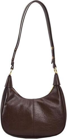Hobo Bags for Women Small Shoulder Bag PU Leather Crescent Crossbody Underarm Handbags Tote Purse for Work Travel in Saudi Arabia