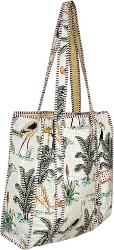 RamVicraft Cotton Handblock Print Women's Tote Bag Purse Shoulder Bag For Shopping & Grocery Stylish Large Bag Gift for Her in Saudi Arabia