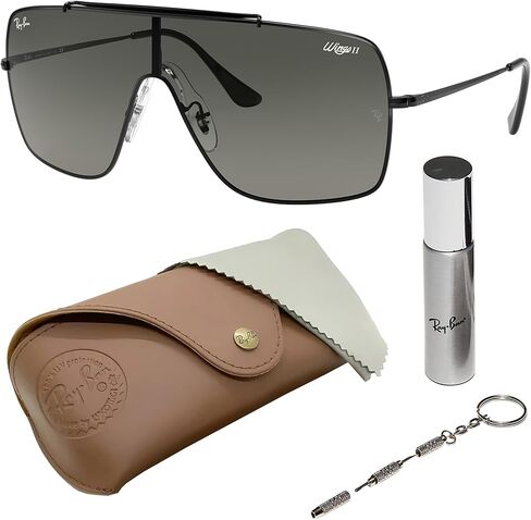 نظارات شمسية راي بان RB3697 WINGS II مربعة الشكل للرجال والنساء مع مجموعة نظارات RAYBAN الرسمية in Kuwait