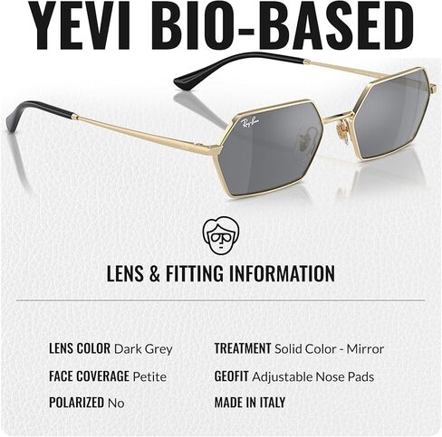 نظارات شمسية Ray-Ban RB3728 YEVI BIO-BASED مربعة الشكل للرجال والنساء مع مجموعة نظارات RAYBAN الرسمية in Kuwait