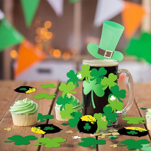 Engrowtic 24 Sets St. Patrick's Day Wreath Crafts Kits Shamrock Ornament Craft Irish Shamrock Decorations Lucky Clover Crafts for Kids Classroom DIY Home Activities Party Favors in Saudi Arabia