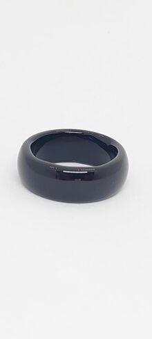 Black ONYX Ring. Big Onyx dome Ring. Large solid stone statement Ring for him/her. Dome Ring buffed gemstone onyx Ring. Size 10. in Saudi Arabia