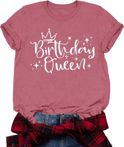 Valiri Happy Birthday Shirt for Womens Birthday Queen T-Shirt Bday Party Tee in Saudi Arabia