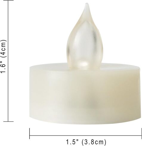iZAN 6 PCS Flameless LED Battery Operated Tealight Candles with Remote and Timer Flickering Electric Decorative Tea Lights for Christmas Home Party Wedding Decorations 1.5"x1.6" Batteries Included in Saudi Arabia