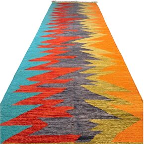 Afghan Handmade Kilim Runner Rug – Natural Wool Flatwoven Tribal Design | Hallway, Entryway & Kitchen Runner (2.5x8 ft) in Saudi Arabia