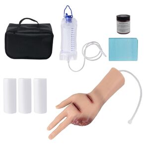 نموذج يد مقطوع للإصبع المبتور، مدرب تعبئة جروح الإصبع، مجموعة أدوات تدريب النزيف للعناية بالجروح، والطوارئ والإسعافات الأولية in Kuwait