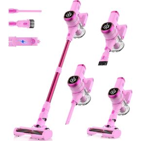 مكنسة كهربائية لاسلكية من تيكوم V500 للمنزل، مكنسة كهربائية بقدرة 40000 باسكال/450 وات مع شاشة لمس LED، قاعدة شحن حائطية، مضادة للتشابك، مكنسة كهربائية خفيفة الوزن محمولة لشعر الحيوانات الأليفة، الأرضية الصلبة، السجاد in Kuwait