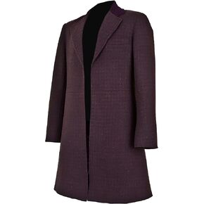 Men's Dr. Who Cashmere Wool 11th Purple Long Costume Trench Coat in Saudi Arabia