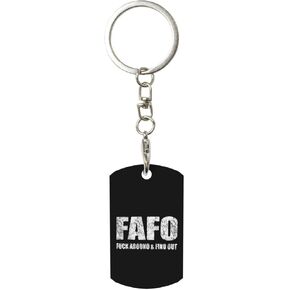 FXOMARLIN Fafo Fuck Around Find Out Square Metal Keychain in Saudi Arabia