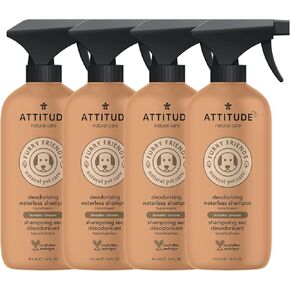ATTITUDE Waterless Shampoo Spray for Pets, Plant and Mineral-Based Ingredients, Vegan and Cruelty-Free Grooming Products, Deodorizing and Anti-Itching, Lavender, 16 Fl Oz in Kuwait