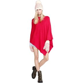 Look by M Women's Poncho Year Round Cover Special Occasion or Every Day Bundle w Bandana Scarf in Saudi Arabia