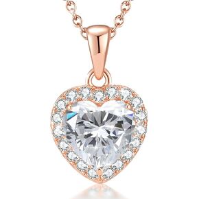 Moissanite Pendant Necklace, 2.3–3 Carat, Valentine’s Day Gift for Her, Romantic Anniversary & Birthday Jewelry, Sparkling Necklace for Women, Hypoallergenic 925 Sterling Silver in Saudi Arabia