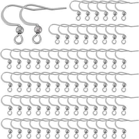 50pcs 18k الأذن مطلية الأذن مطلي بالذهب خطاف الفولاذ المقاوم للصدأ السنانير خطافات السلك الفرنسي تتدلى أسلاك الأذن من أجل تجنيد المجوهر in Saudi Arabia