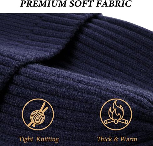 NAHOSY Beanie Hat with Earflap for Men Women, Soft Warm Knit Skull Caps Unisex Fashion Outdoor Winter Hats in Saudi Arabia