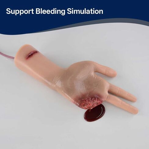 نموذج يد مقطوع للإصبع المبتور، مدرب تعبئة جروح الإصبع، مجموعة أدوات تدريب النزيف للعناية بالجروح، والطوارئ والإسعافات الأولية in Kuwait