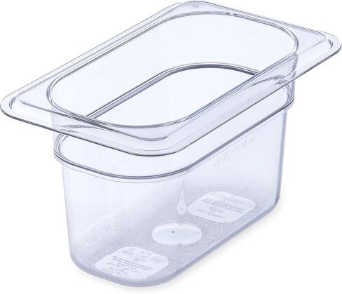 Carlisle FoodService Products Plastic Food Pan 1/9 Size 6 Inches Deep Black in Saudi Arabia