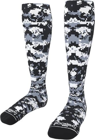 جوارب Boombah Digital Camo Baseball Fastpitch Softball فوق الساق تحت الركبة، مقاسات الشباب والكبار، ألوان الفريق in Saudi Arabia