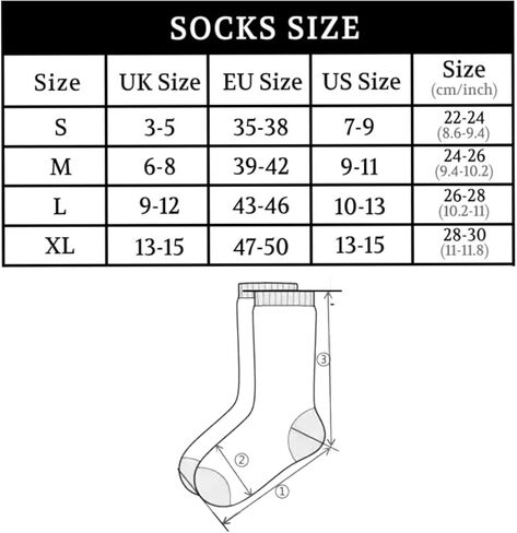 6 Pairs Men's Bamboo Viscose Crew Socks - Warm Work Socks with Cushioned Sole & Reinforced Toe, Snug Fit for Daily Wear, Hiking, Winter,Size 10-13 in Saudi Arabia
