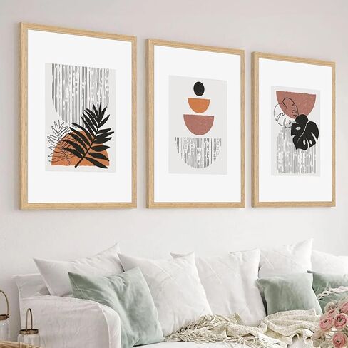 12x16 Picture Frame Set of 4, Displays 8x10 with Mat or 12x16 Without Mat, Photo Frames for Wall Hanging or Tabletop, Includes HD Plexiglass, Light Wood Grain in Saudi Arabia