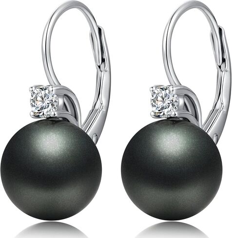 Miaofu 18k White Gold Plated Pearl and Diamond Earrings 925 Sterling Silver Pearl Earrings Fine Jewelry for Women in Saudi Arabia