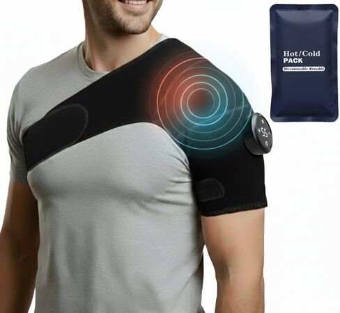 وسادة تسخين الكتف اللاسلكي مع التدليك ، وبطانة سريعة للحرارة والحرارة المخملية ، وشاشة LED لدرجة الحرارة والبطارية في الوقت الفعلي ، ودعامة مدلك الاهتزاز لتخفيف آلام الكفة في الرقبة والدوار ، وتناسب الرجال والنساء in Kuwait