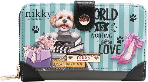 Nicole Lee NIKKY Compact Wallet, Vegan Leather, 8 Card Slots (EIFFEL DREAMS) in Saudi Arabia