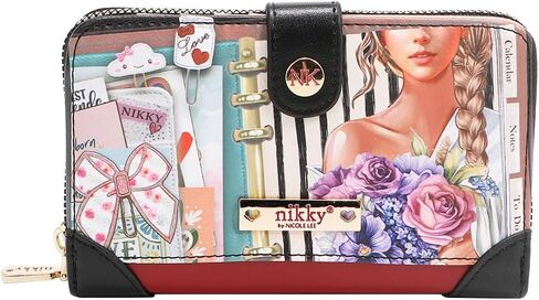 Nicole Lee NIKKY Compact Wallet, Vegan Leather, 8 Card Slots (EIFFEL DREAMS) in Saudi Arabia