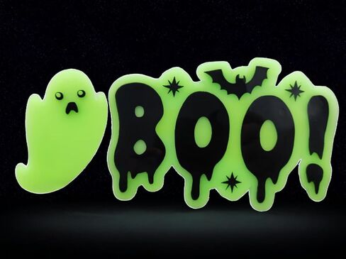 Gift&Fun 6 Sheets Gel Window Clings (Halloween Window Gel Cling Glow in The Dark) in Saudi Arabia