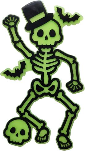 Gift&Fun 6 Sheets Gel Window Clings (Halloween Window Gel Cling Glow in The Dark) in Saudi Arabia