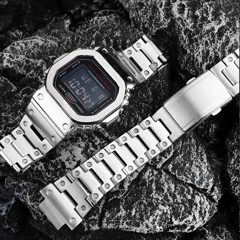 حزام ساعة من الفولاذ المقاوم للصدأ 316L وحافة متوافقة مع طقم تعديل ساعة Casio GWM-5610 in Kuwait