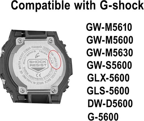 حزام ساعة من الفولاذ المقاوم للصدأ 316L وحافة متوافقة مع طقم تعديل ساعة Casio GWM-5610 in Kuwait