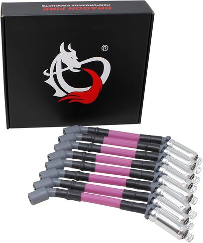 أداء نار دراجون 10.5 "500 أوم/قدم الأسلاك الأكمام الأكمام الأكمام الزرقاء متوافقة مع 2000-2019 GM Silverado ، Tahoe ، Suburban ، GMC Sierra ، Yukon ، Cadillac Escalade ، V8 OEM Fit PWJ256-BLS in Kuwait