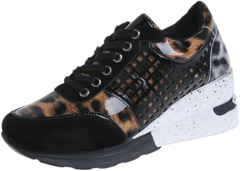 Fusecottc Women's Platform Sports Shoes - Fashionable, for Sports, Commuting, Available in Large Sizes in Saudi Arabia