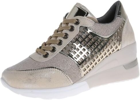 Fusecottc Women's Platform Sports Shoes - Fashionable, for Sports, Commuting, Available in Large Sizes in Saudi Arabia