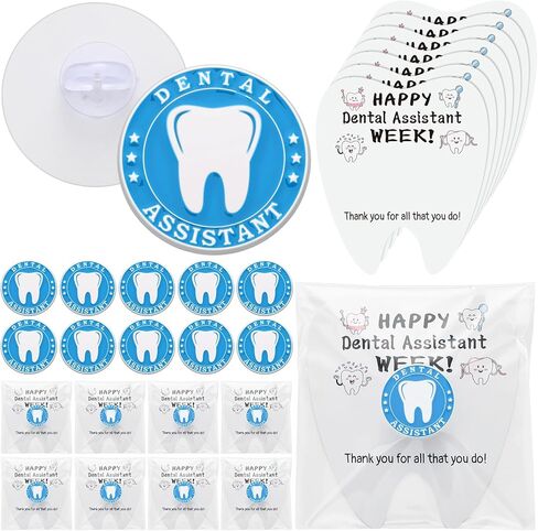 Huquary 50 Sets Dental Gifts Dentist Assistant Hygienist Gifts Cute Teeth Pins Bulk for Women Men Doctor Dentist Valentine Souvenir Badges in Saudi Arabia