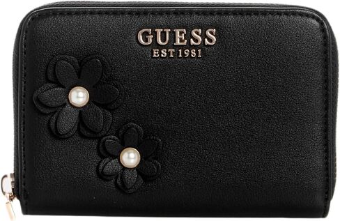 GUESS Zaria Medium Zip Around Wallet, Black in Saudi Arabia