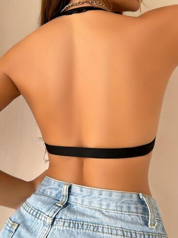 حمالة صدر نسائية من الدانتيل Bralette لاسلكية مثيرة وشفافة وعميقة على شكل حرف V مع إغلاق أمامي in Saudi Arabia