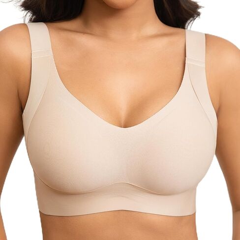 Fittingirls مقاس كبير حمالة صدر مريحة لتدفق الهواء، تكنولوجيا التبريد، تغطية كاملة، تصميم مبطن بدون خياطة، قابل للتعديل لجميع الأغراض in Saudi Arabia