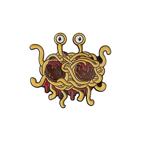 FSM Metal Enamel Brooch Flying Spaghetti Monsterism Badge Pin Men's And Women's Trendy Costume Backpack Jewelry Accessories in Saudi Arabia